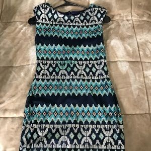 Blue sequin bodycon dress